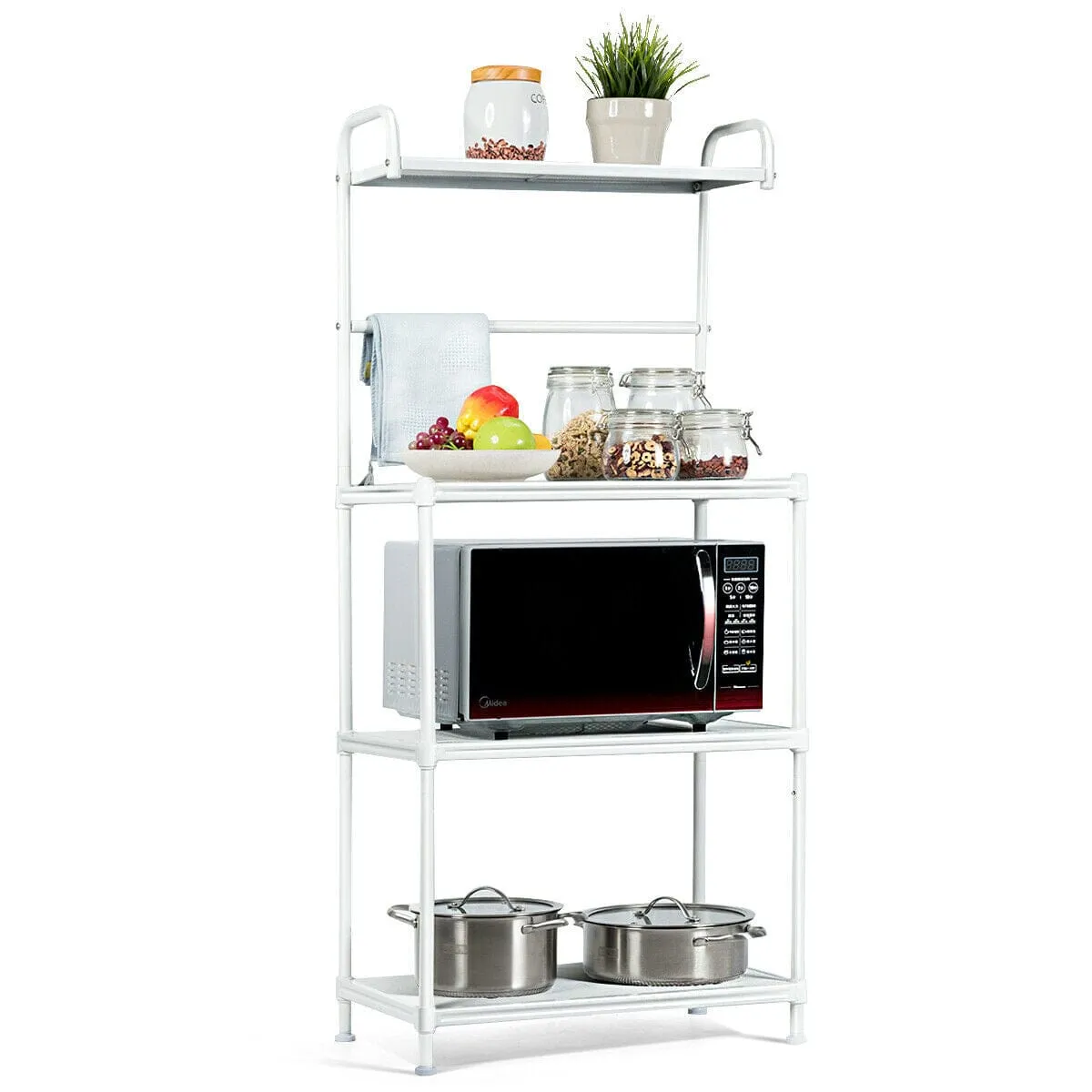 Stainless Steel Kitchen Microwave Storage Cart Utility Stand