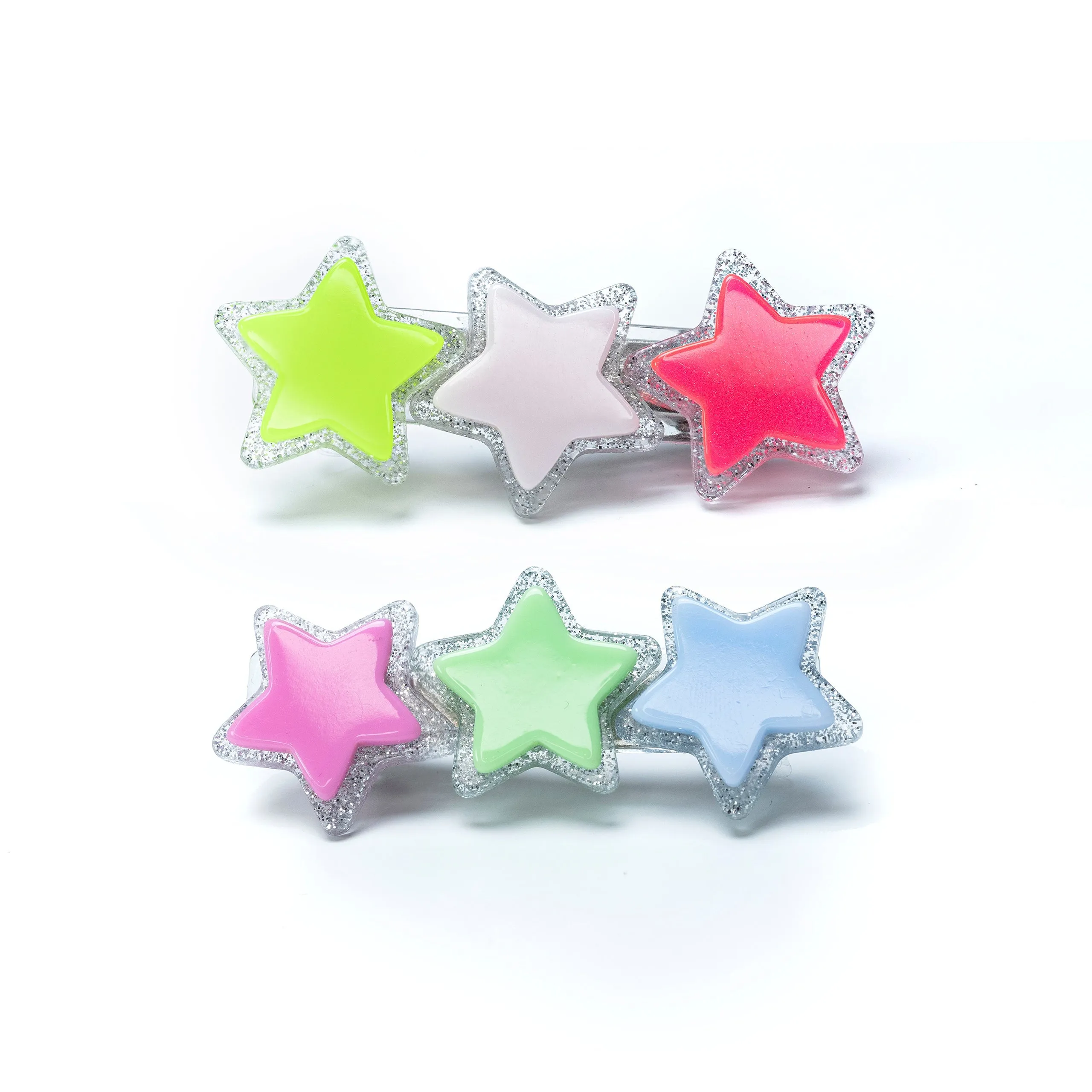 Stars Neon Alligator Clips - SUM23