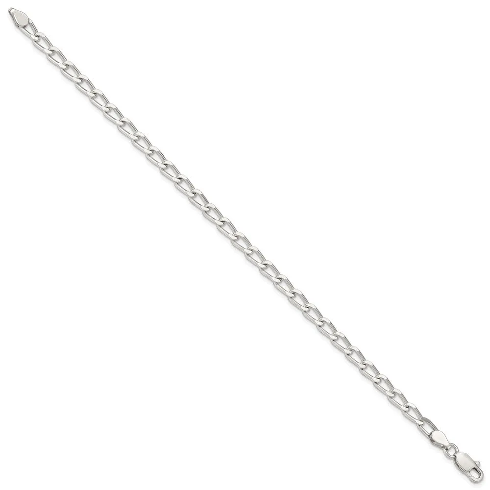 Sterling Silver 4.3mm Open Elongated Link Chain