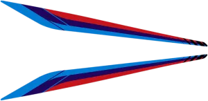 Stickerset voor op de snavel blauw, paars en rood R 1250 GSA