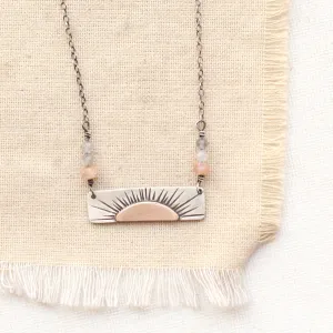 Still I Rise Bronze & Silver Bar Necklace