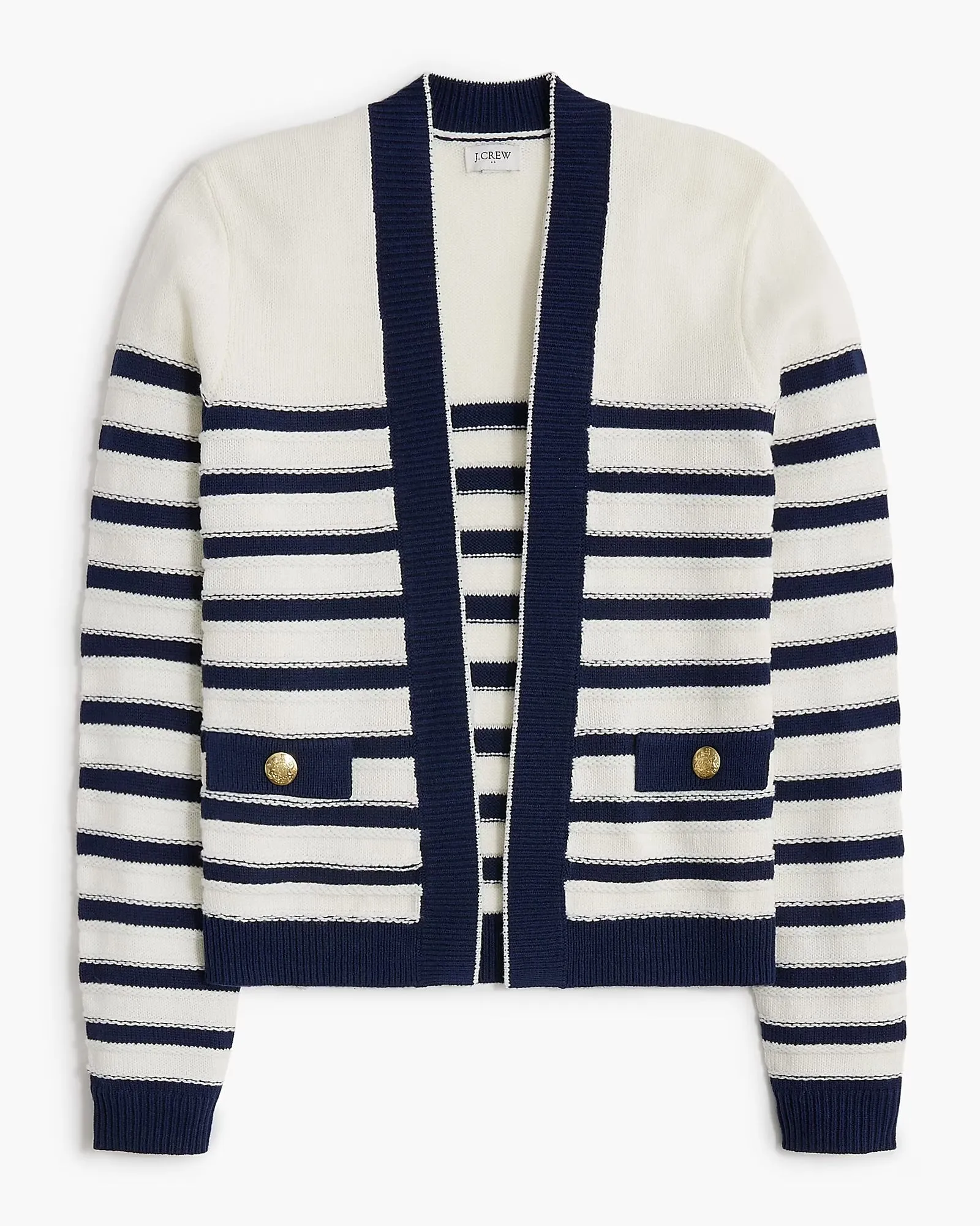 Striped Open Cardigan Sweater