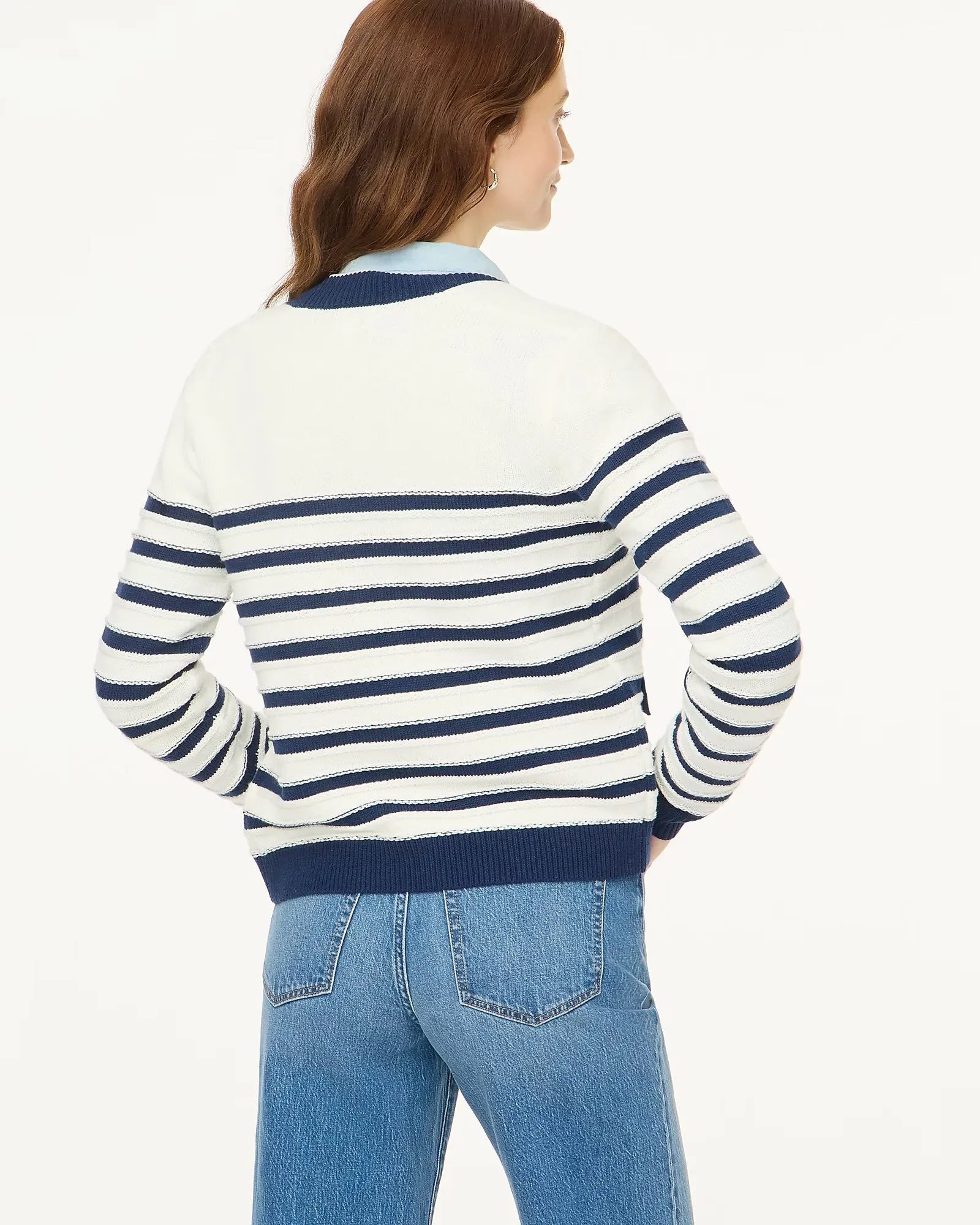 Striped Open Cardigan Sweater