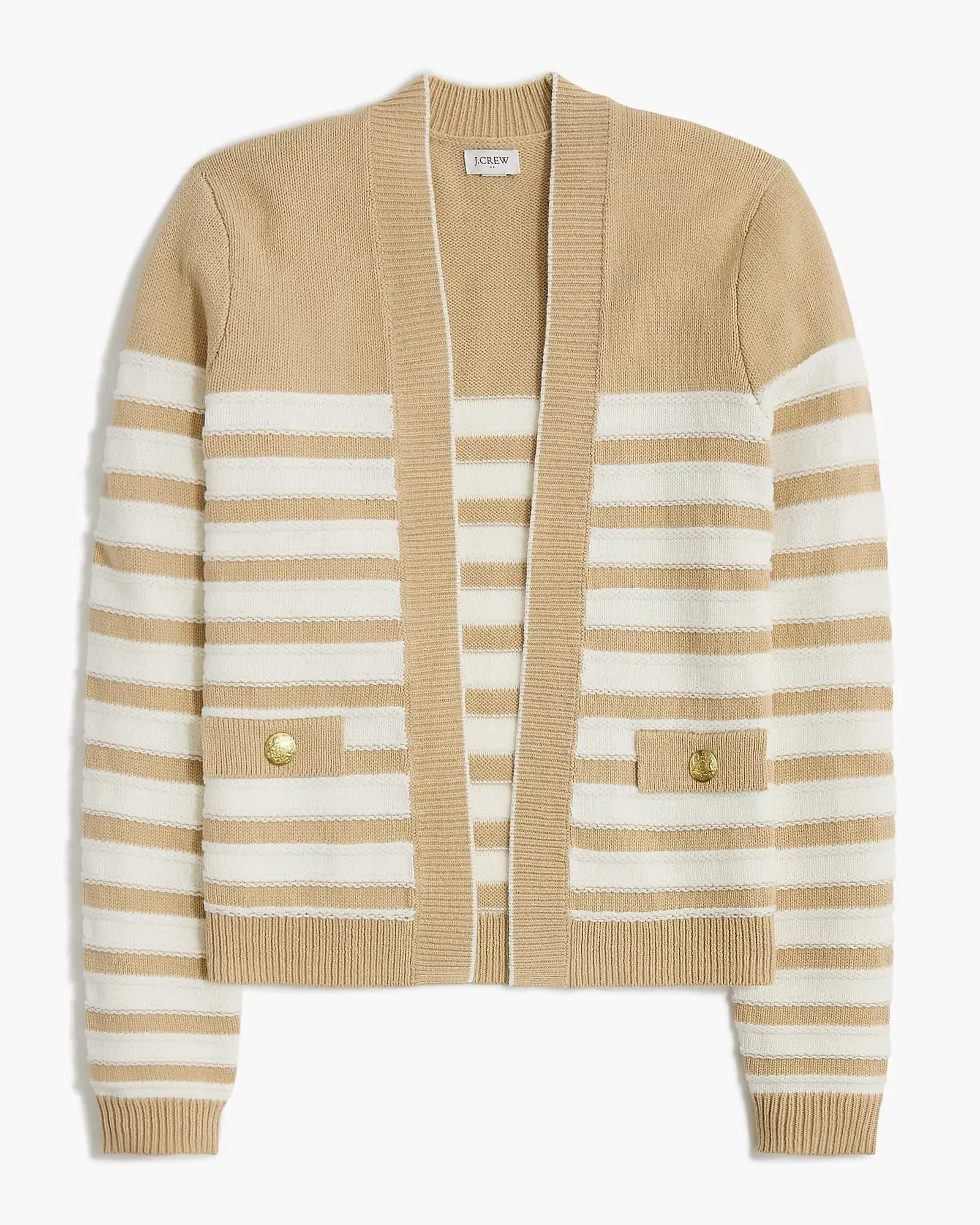 Striped Open Cardigan Sweater