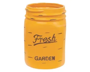 Sunflower distressed yellow mason jar planter