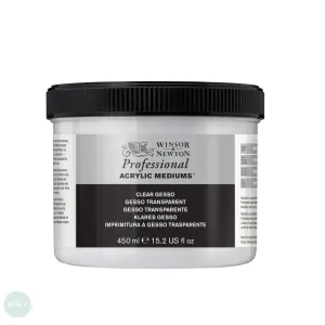 SURFACE PREPARATION - Winsor & Newton PROFESSIONAL -  CLEAR - Gesso Primer - 450ml