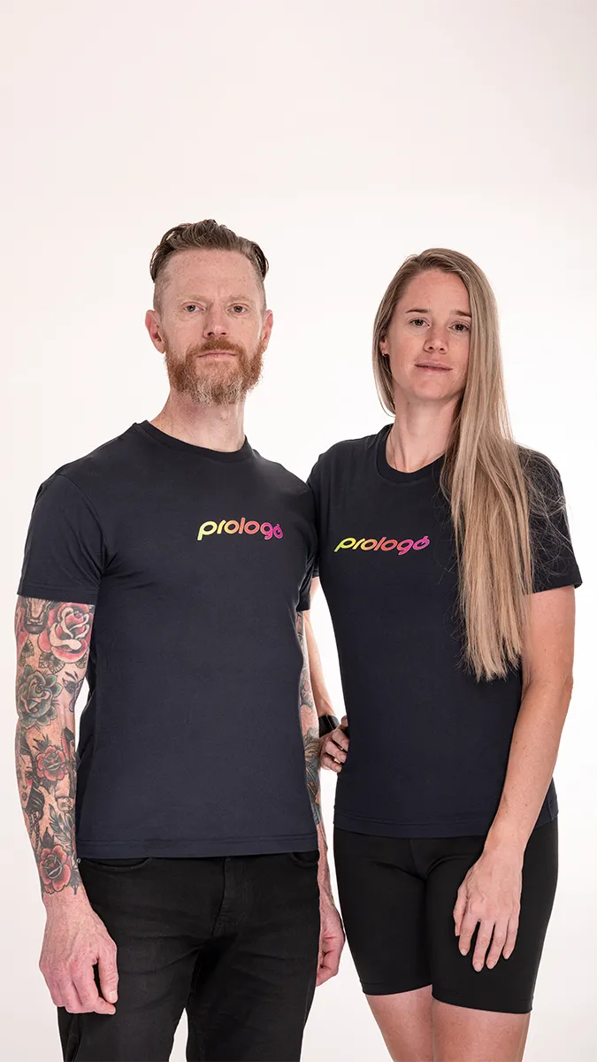 T Shirt Grey colorful logo