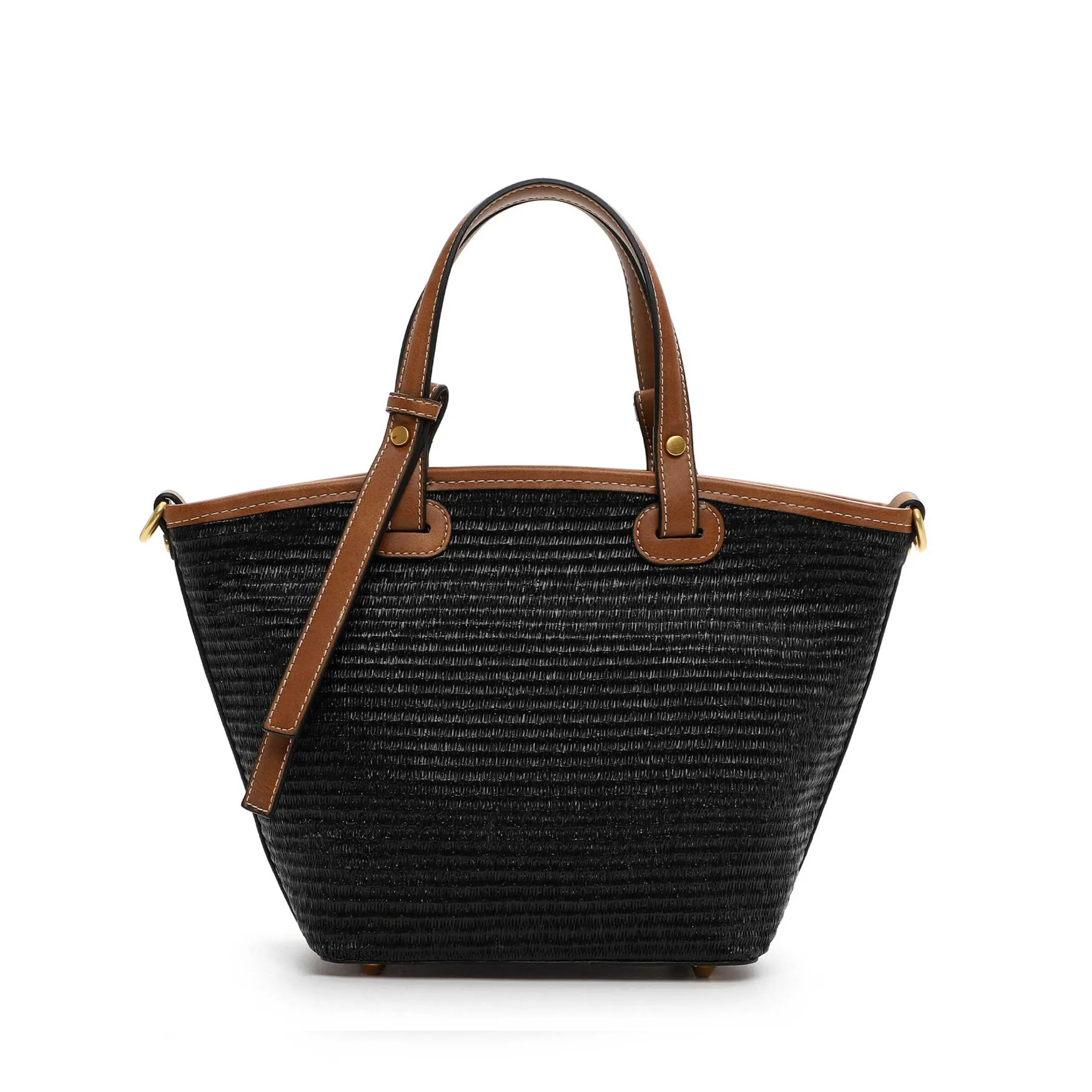 Tamaris Weave Shopper Black Tan