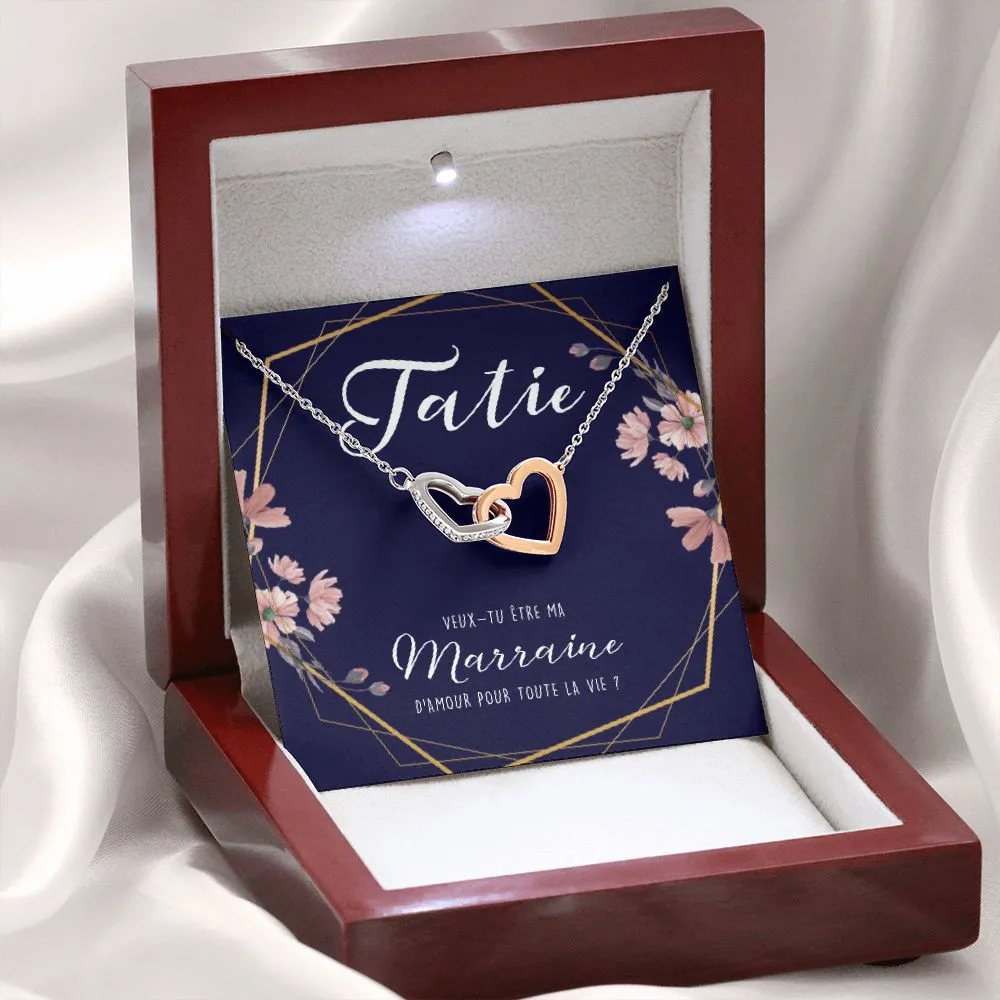 TATAMOUR • Collier pour ma tatie Double Cœur