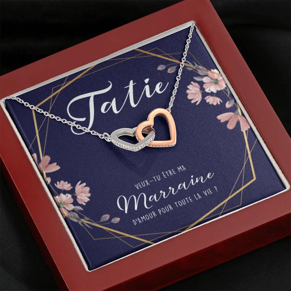 TATAMOUR • Collier pour ma tatie Double Cœur