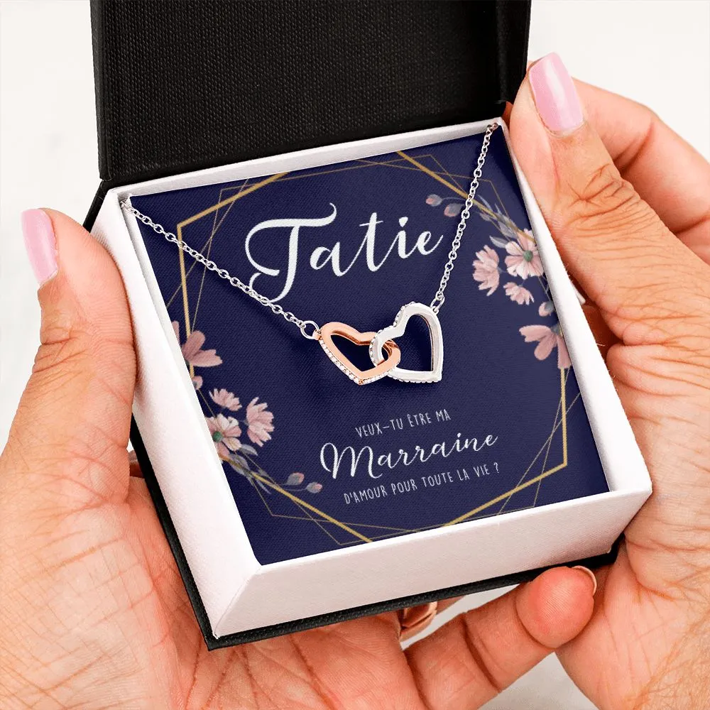TATAMOUR • Collier pour ma tatie Double Cœur