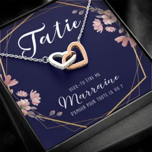 TATAMOUR • Collier pour ma tatie Double Cœur