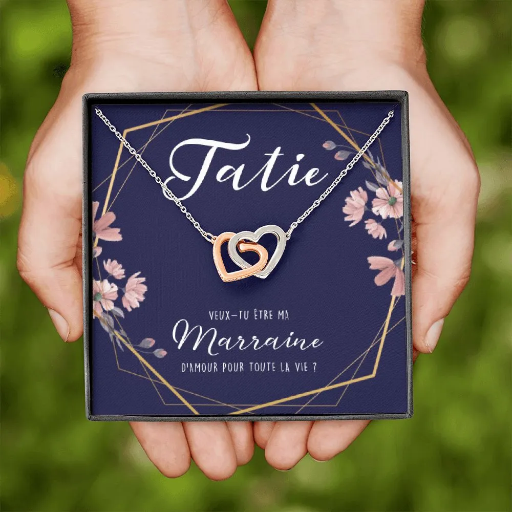TATAMOUR • Collier pour ma tatie Double Cœur