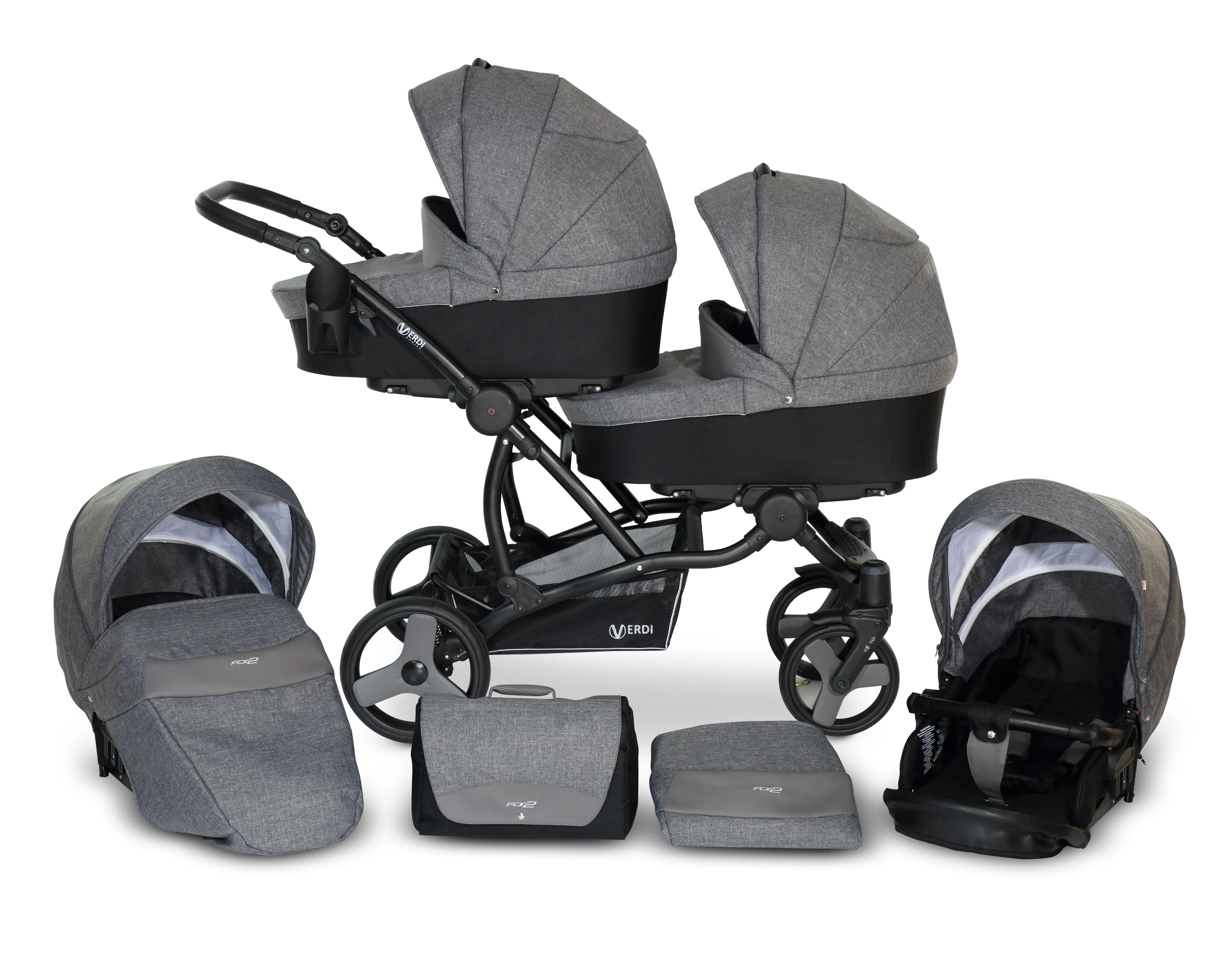 The For 2 Double buggy 3 in 1 | 2 in 1