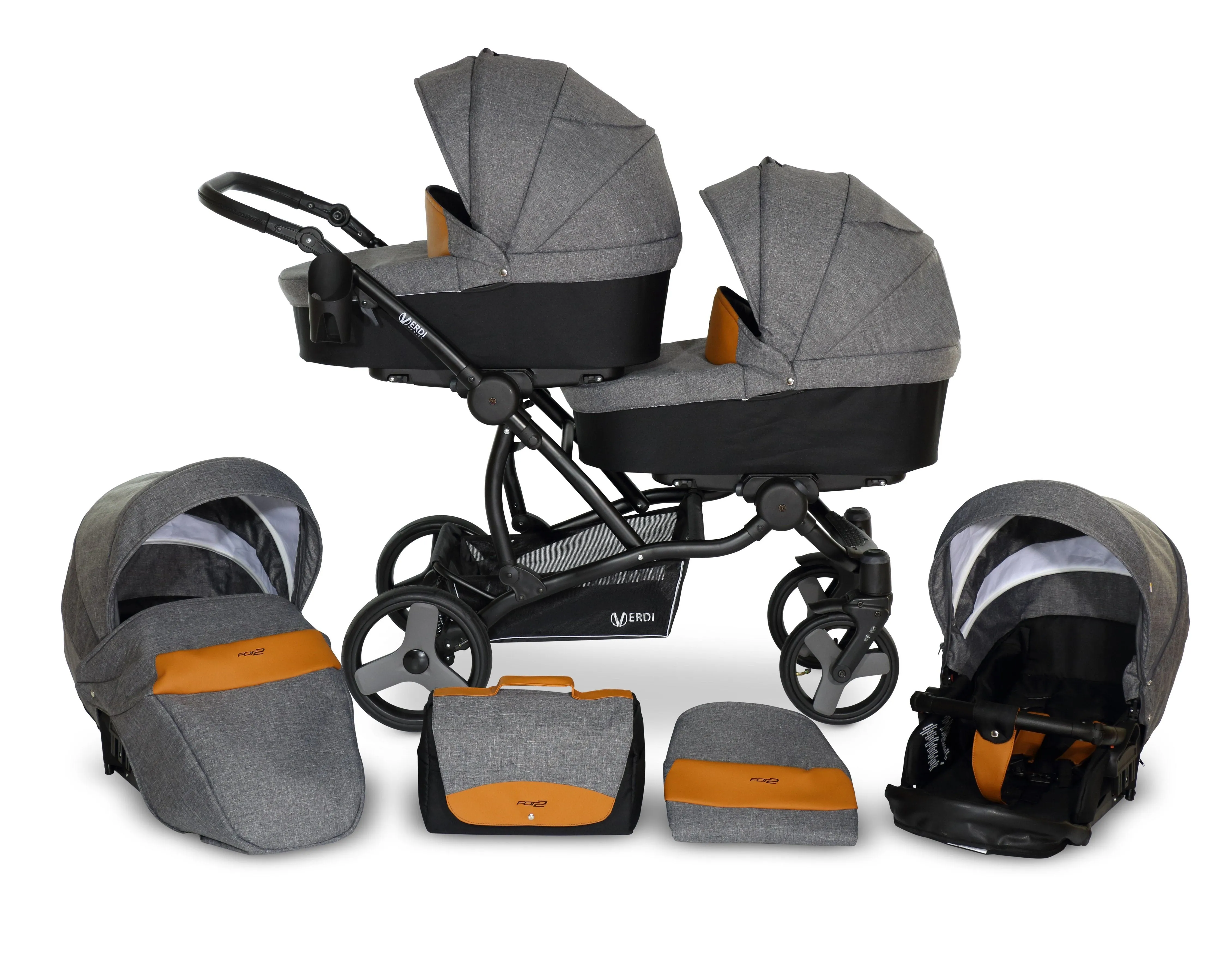 The For 2 Double buggy 3 in 1 | 2 in 1