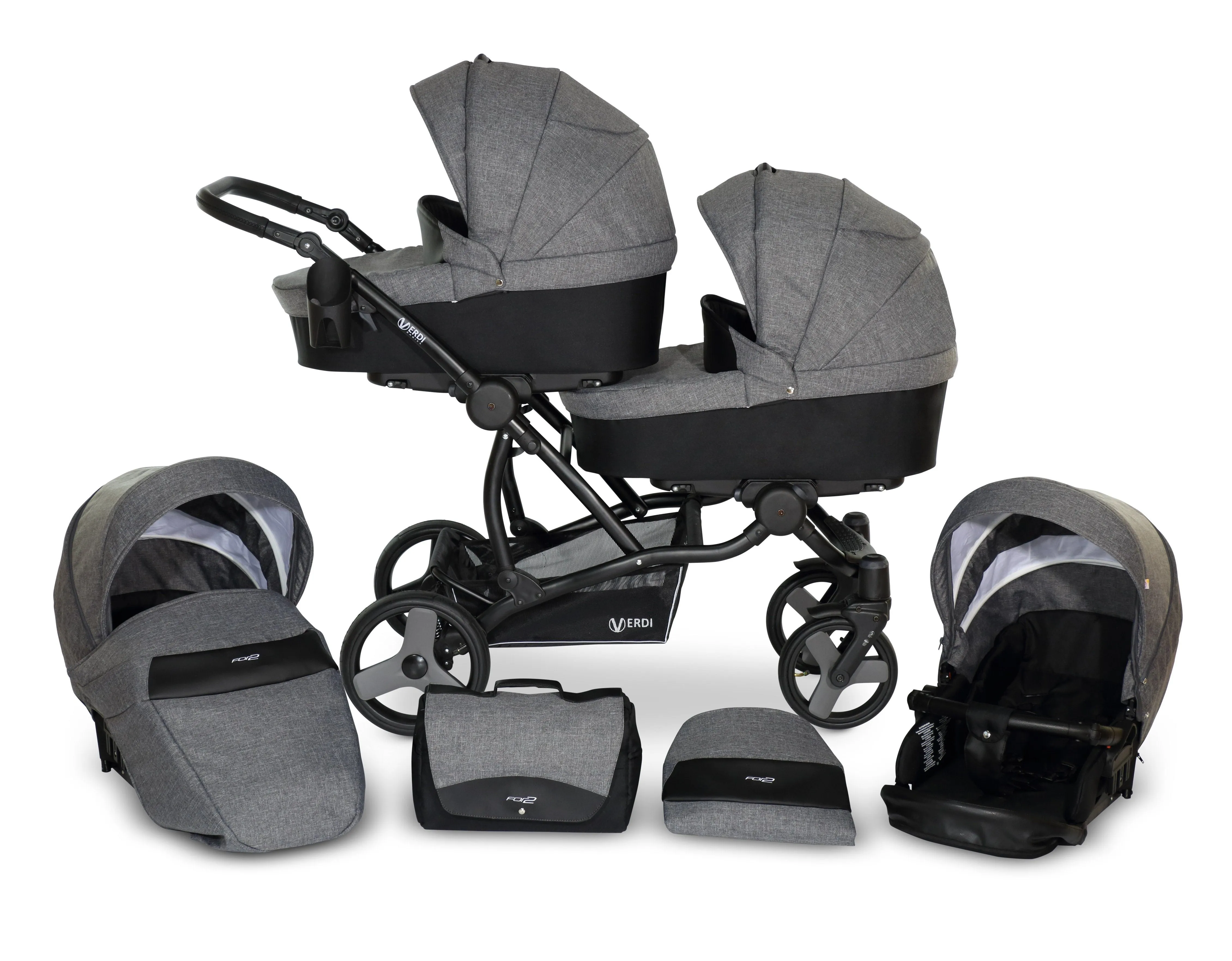 The For 2 Double buggy 3 in 1 | 2 in 1