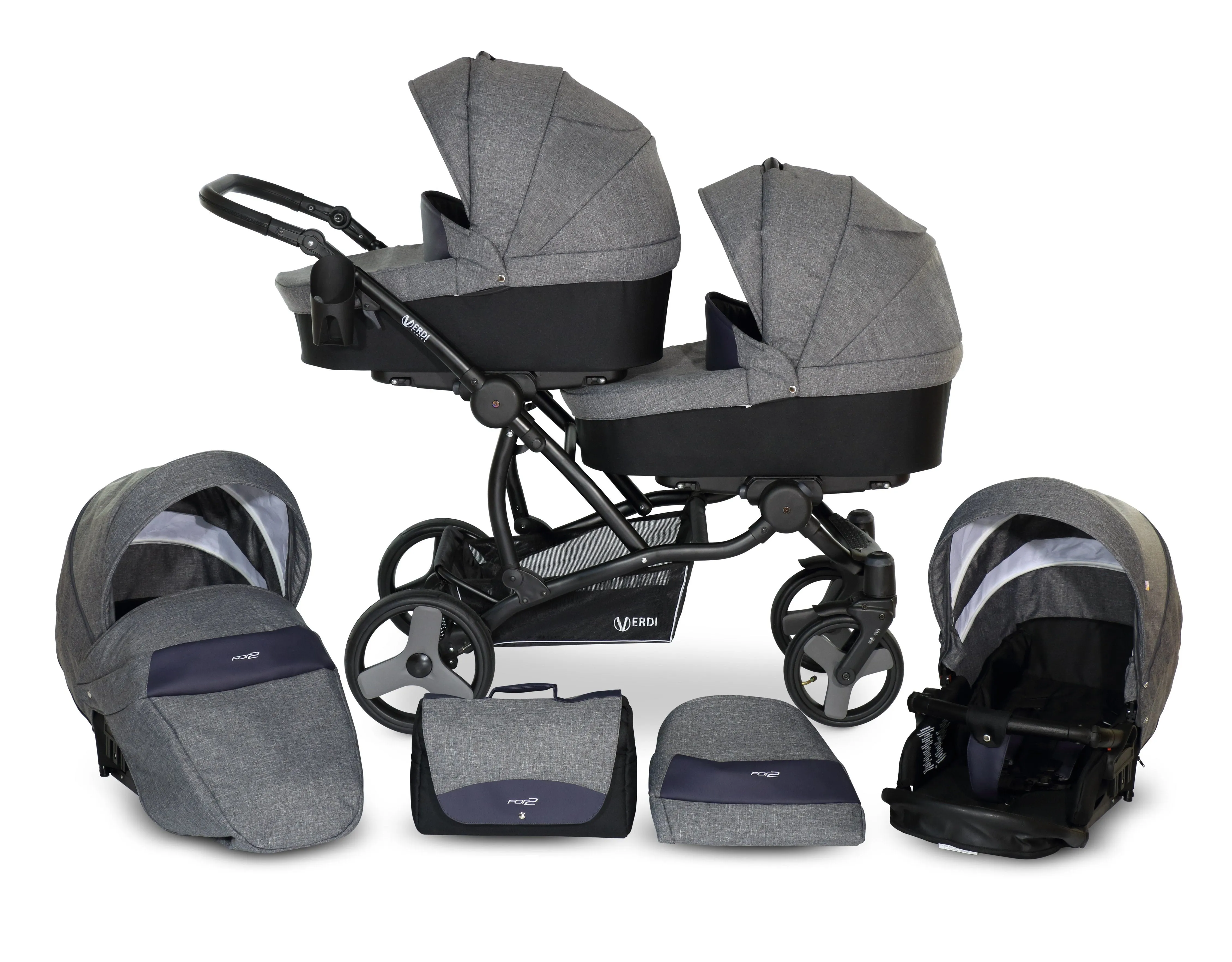 The For 2 Double buggy 3 in 1 | 2 in 1