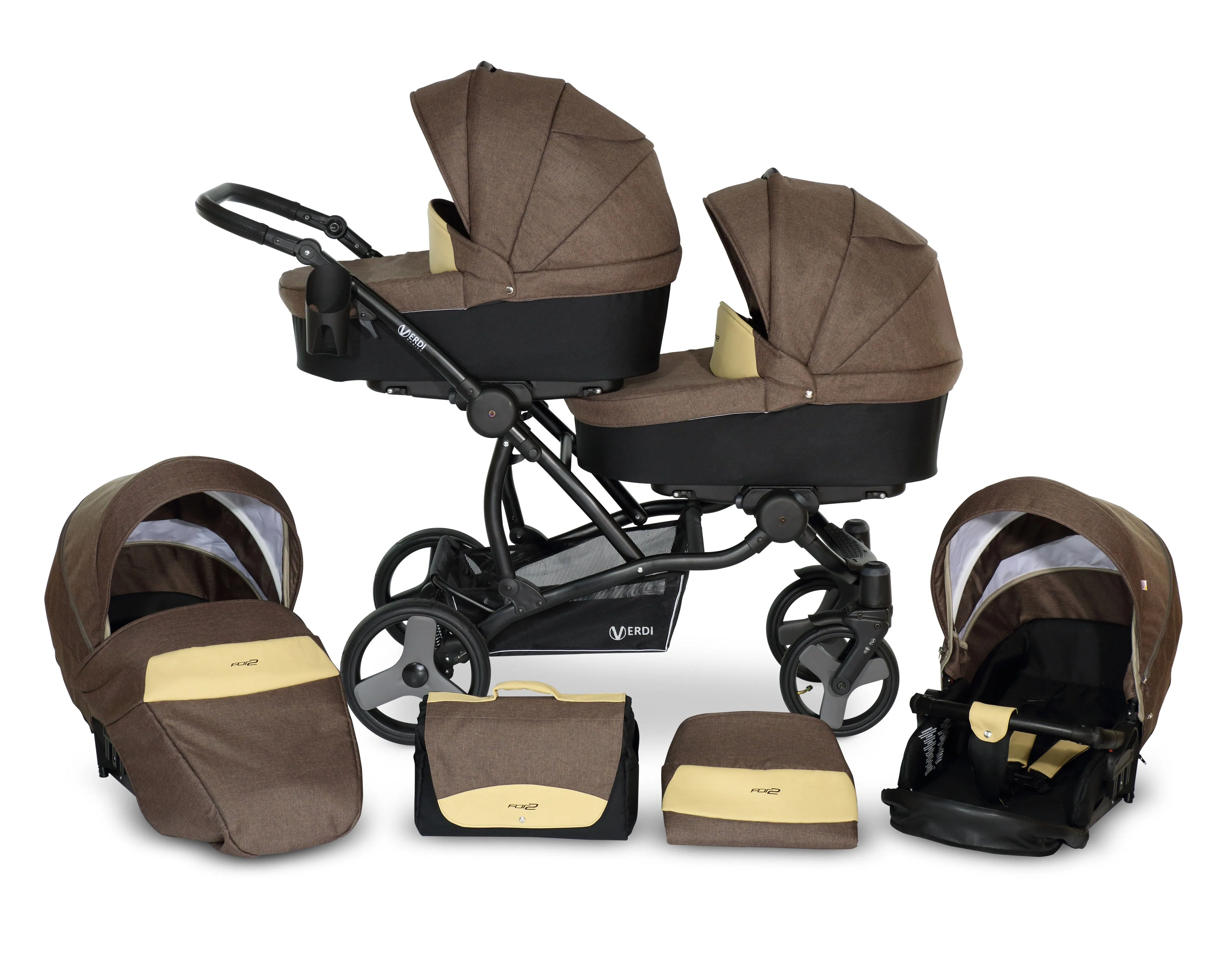 The For 2 Double buggy 3 in 1 | 2 in 1