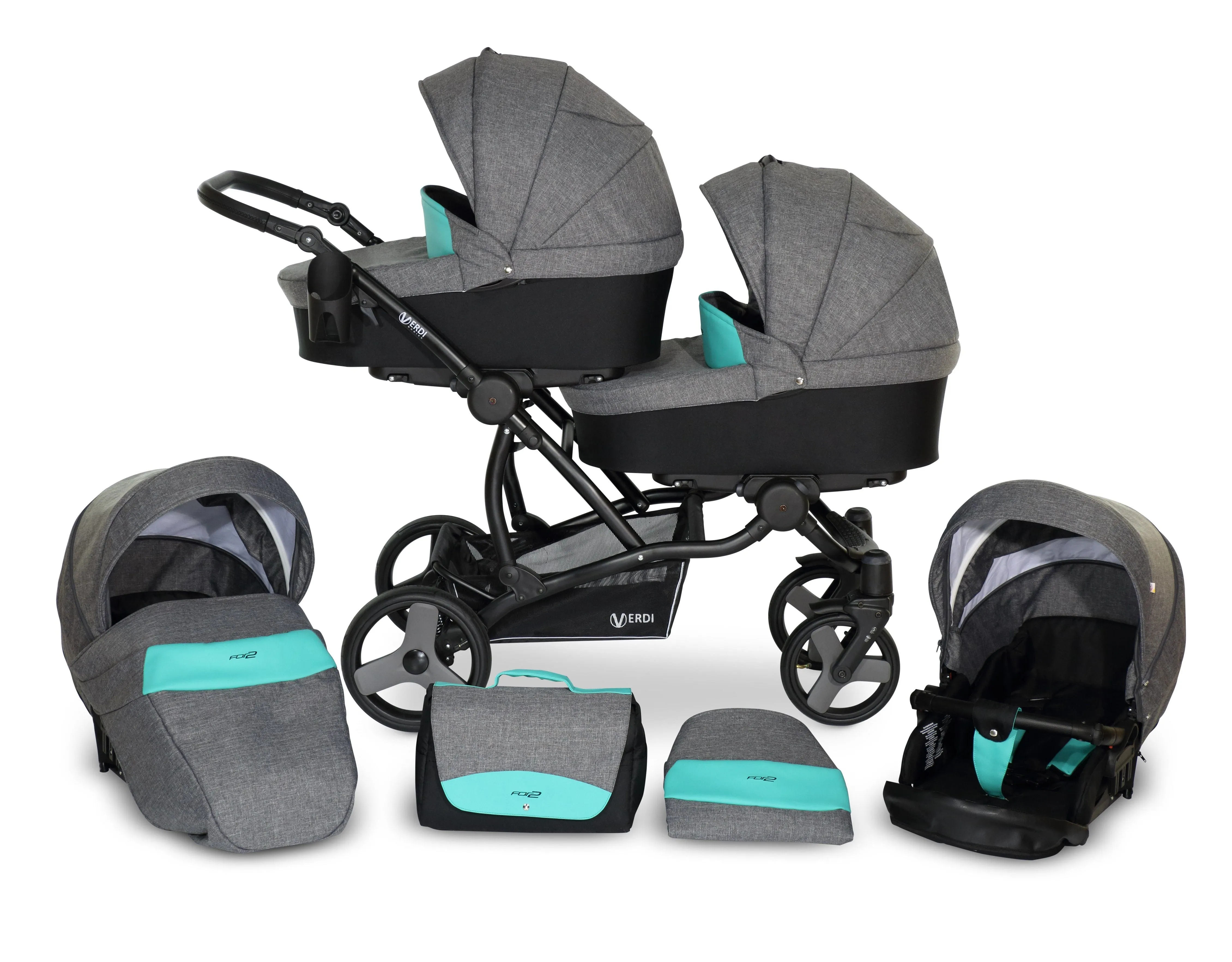 The For 2 Double buggy 3 in 1 | 2 in 1