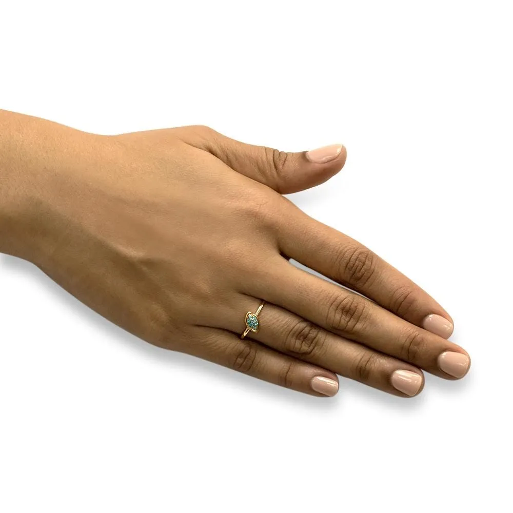 The Inspiration - 18K Rose Gold Natural Paraiba Tourmaline Ring