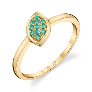 The Inspiration - 18K Yellow Gold Natural Paraiba Tourmaline Ring