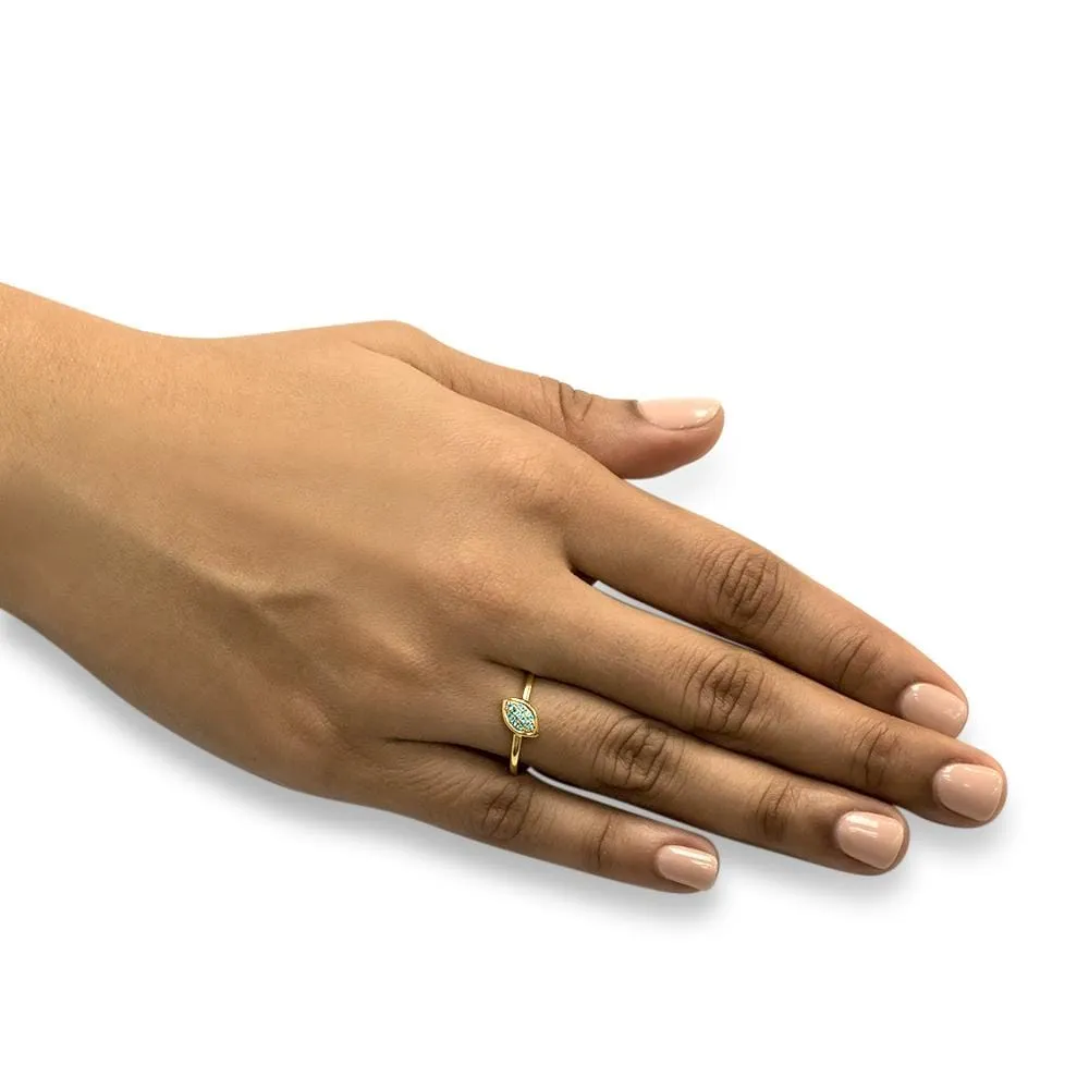 The Inspiration - 18K Yellow Gold Natural Paraiba Tourmaline Ring