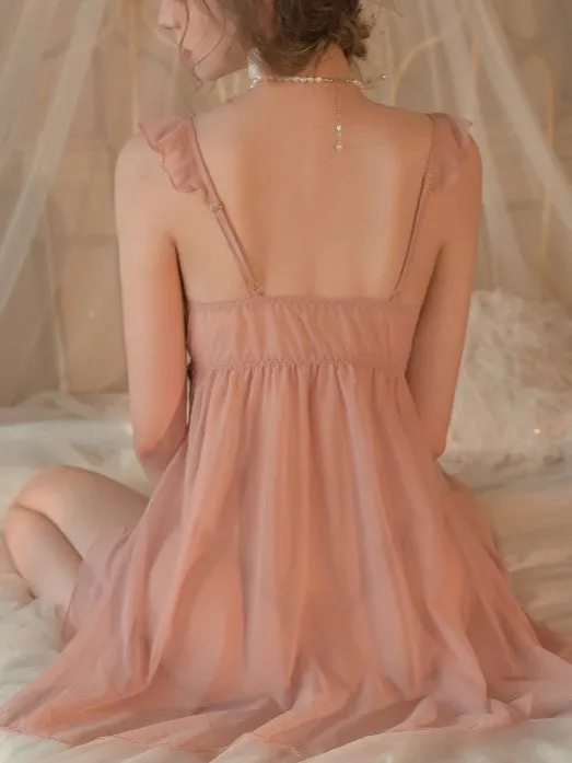 Tie Front Slit Babydoll