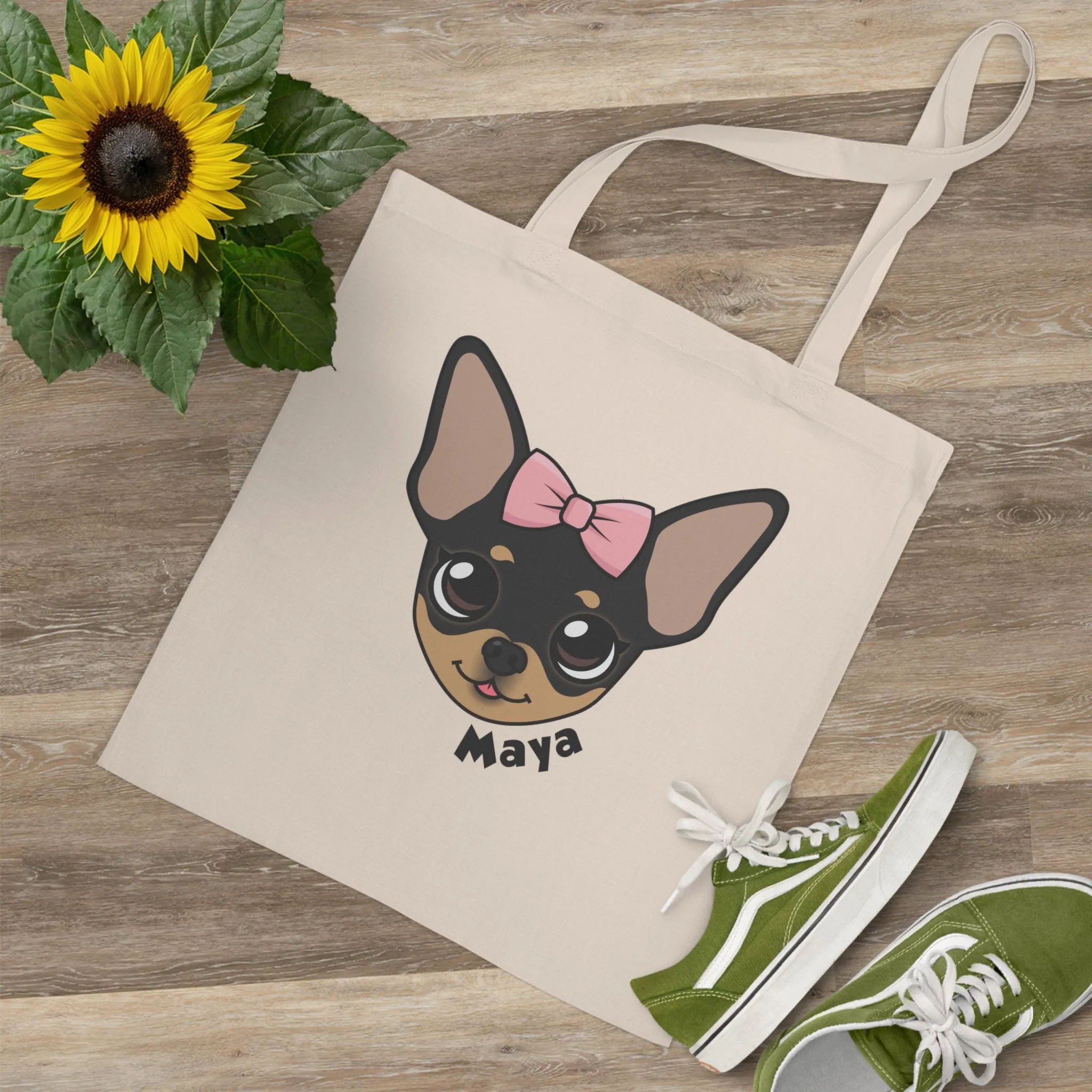 Tiny Chihuahua Maya's Signature Cotton Tote