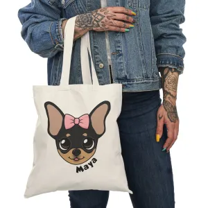 Tiny Chihuahua Maya's Signature Cotton Tote