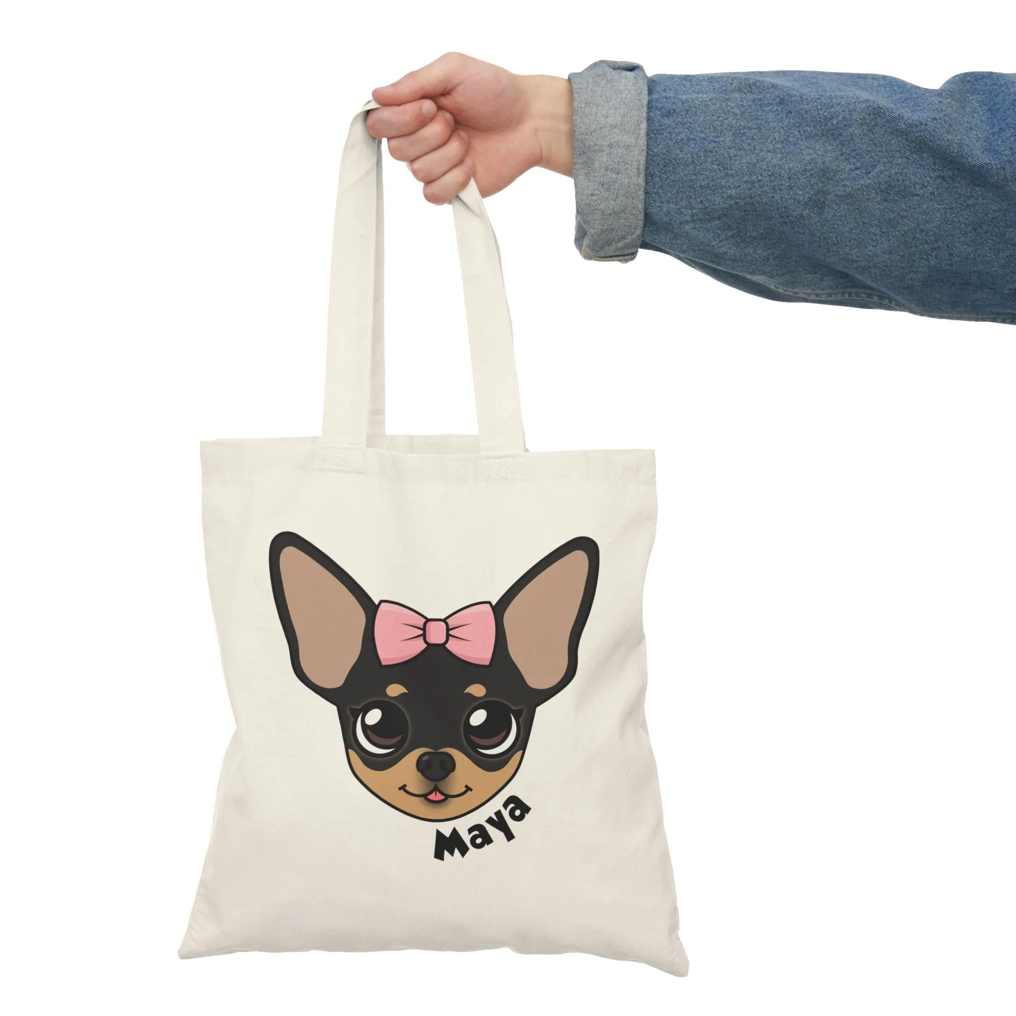 Tiny Chihuahua Maya's Signature Cotton Tote