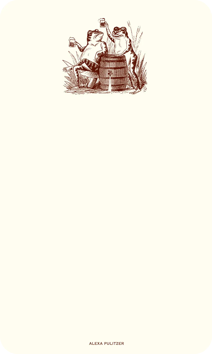 Toasting Toads Thinking Card