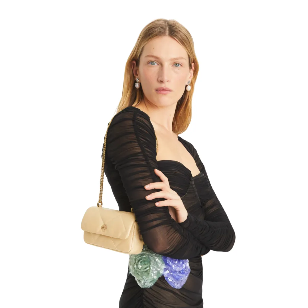 Tory Burch Kira Diamond Quilt Pave Mini Flap Bag