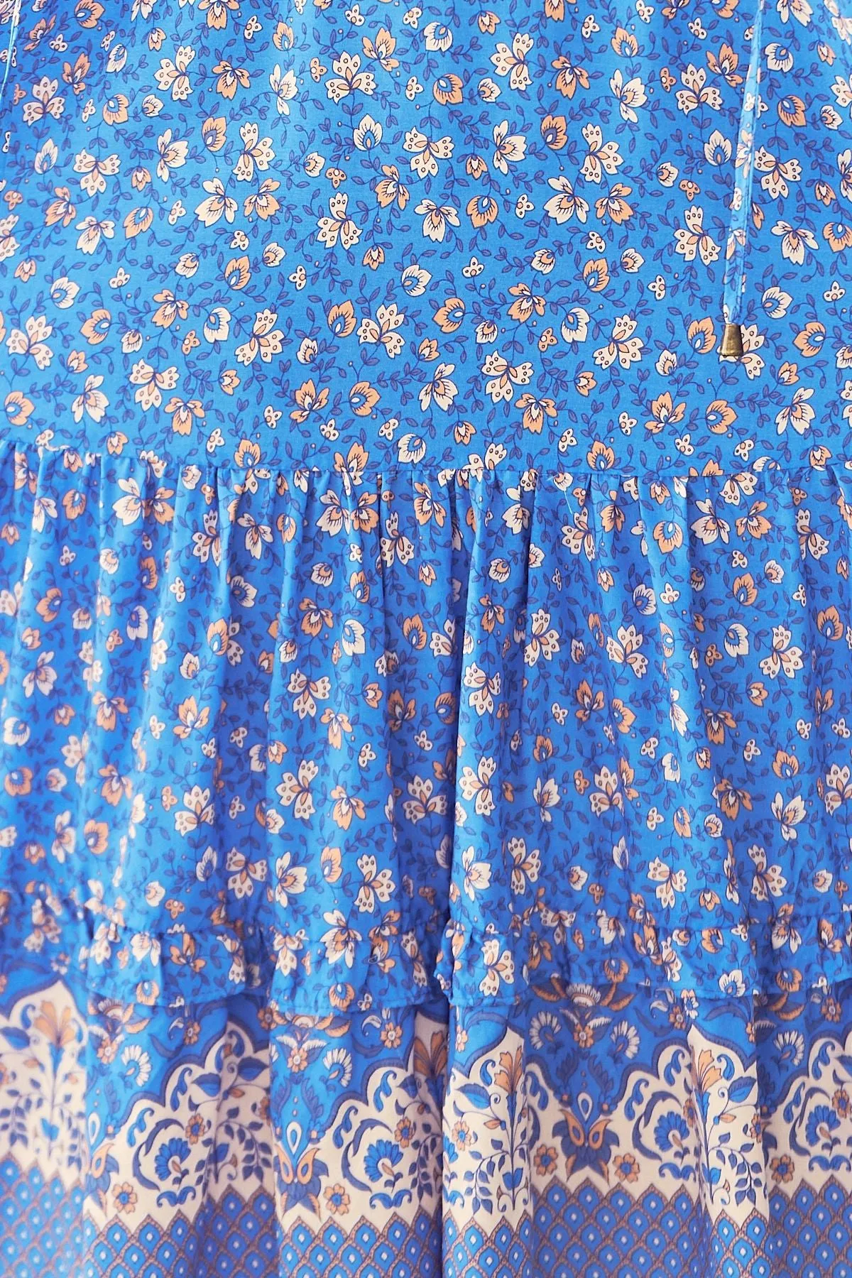 Turkish Sea Print Nella Midi Dress