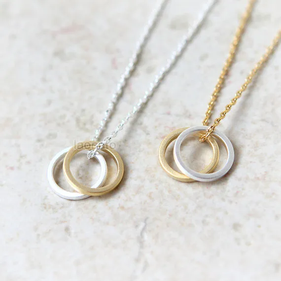 Two Open Circles Necklace