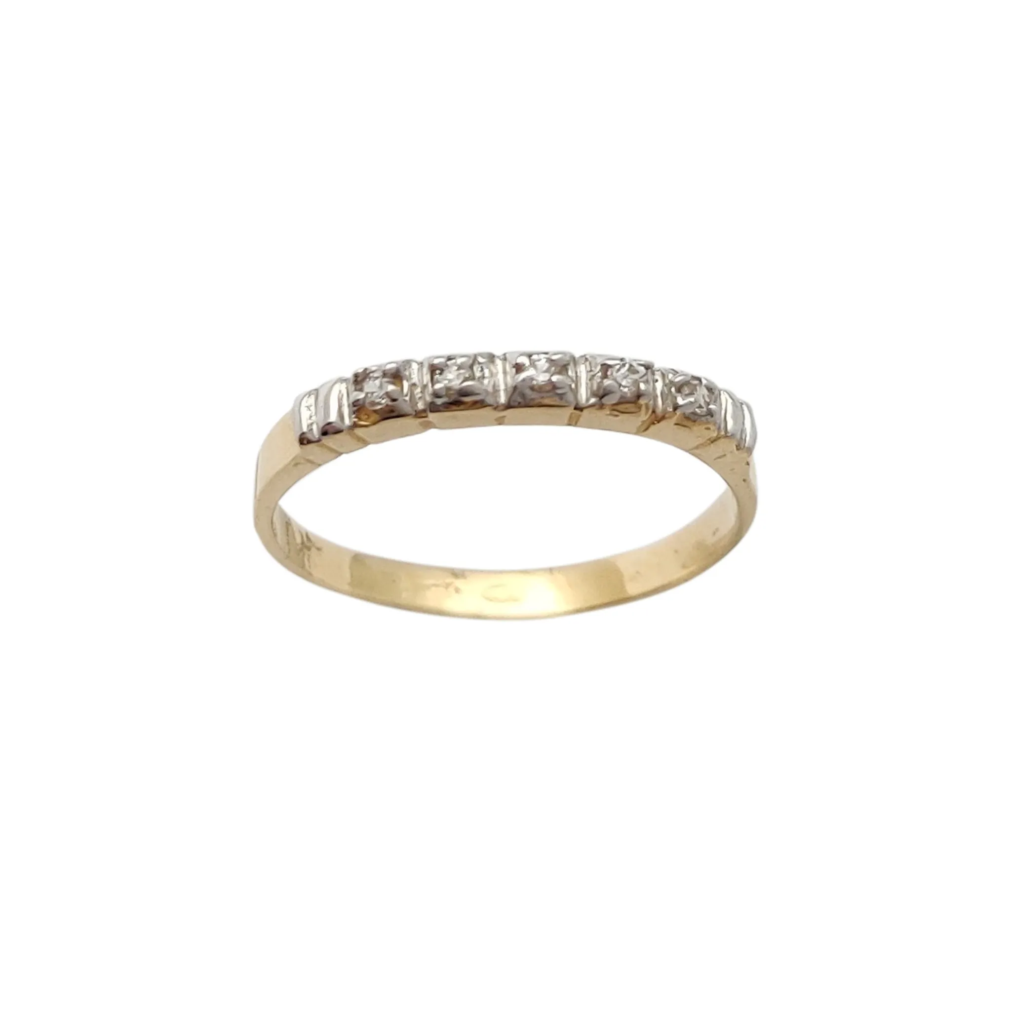 Two-Tone Segmented CZ Band (14K)