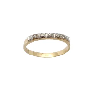 Two-Tone Segmented CZ Band (14K)