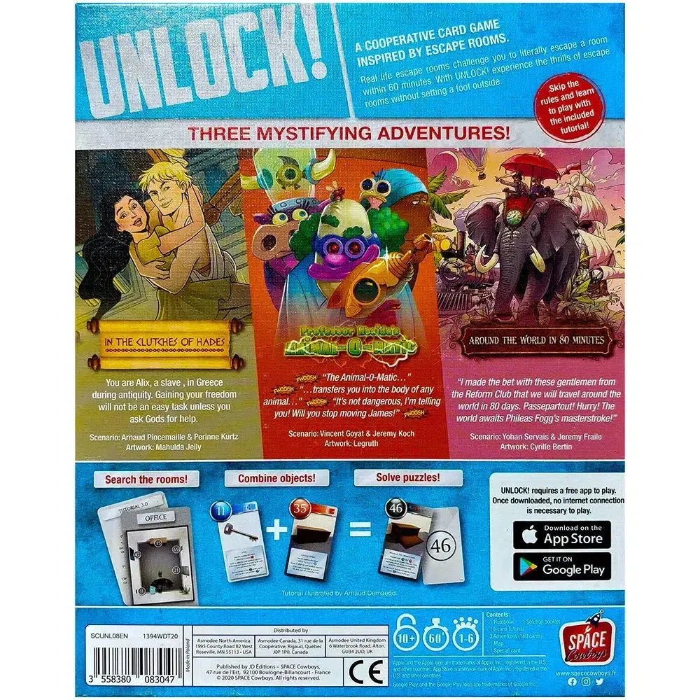 UNLOCK! Mythic Adventures - Cooperative Adventure Board Game for Family, and Adults (1-6 Players, Ages 10 ) - Space Cowboys