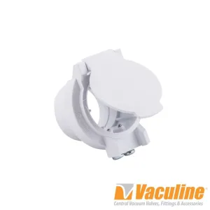Upgrade Your Central Vacuum System with White Vaculine Pin Jack Utility Valve