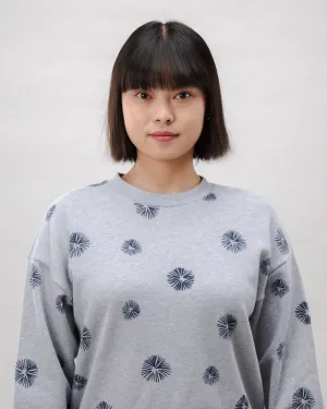 Urchin Rounded Cotton Sweatshirt Grey Melange