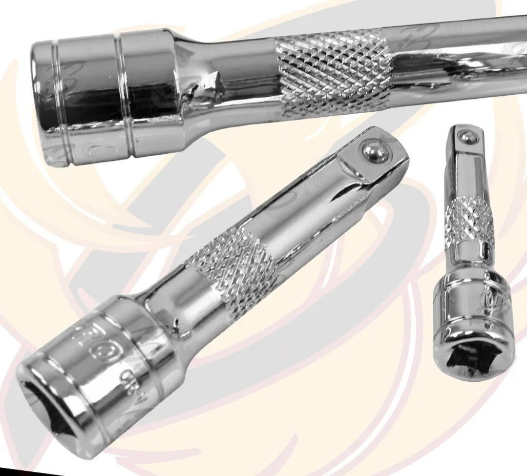 US PRO 12PCS 1/4" & 3/8" & 1/2" DRIVE EXTENSION BARS 50MM - 250MM