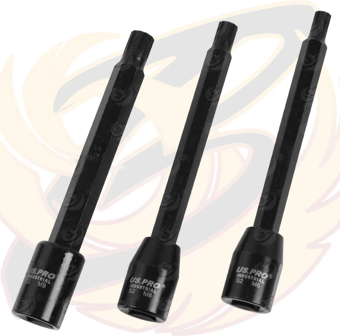 US PRO 25PCS 3/8" DRIVE EXTRA LONG IMPACT HEX - TORX - SPLINE BIT SOCKETS