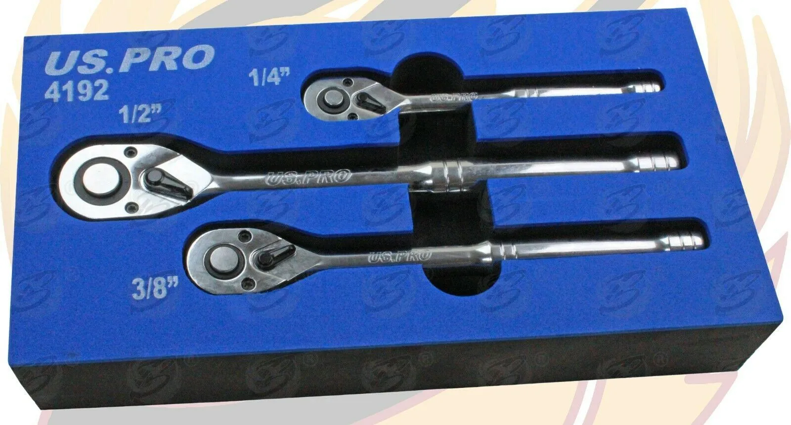 US PRO 6PCS 1/4" & 3/8" & 1/2" DRIVE 72 TOOTH RATCHET HANDLE SET
