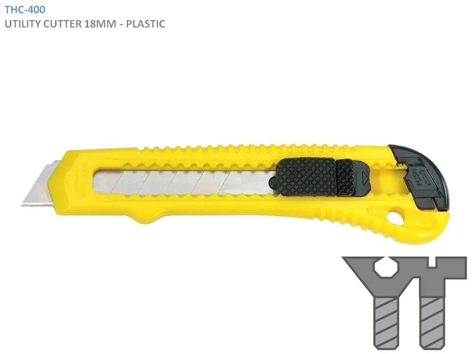 UTILITY CUTTER 18MM [329] - METAL (TURN KNOB)