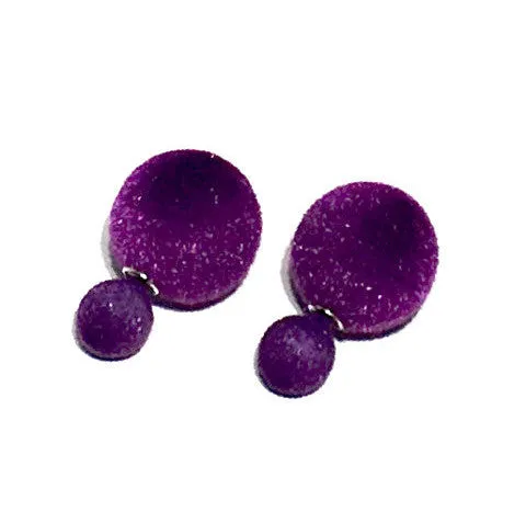 Velvet Candy Color Double Sided Earring
