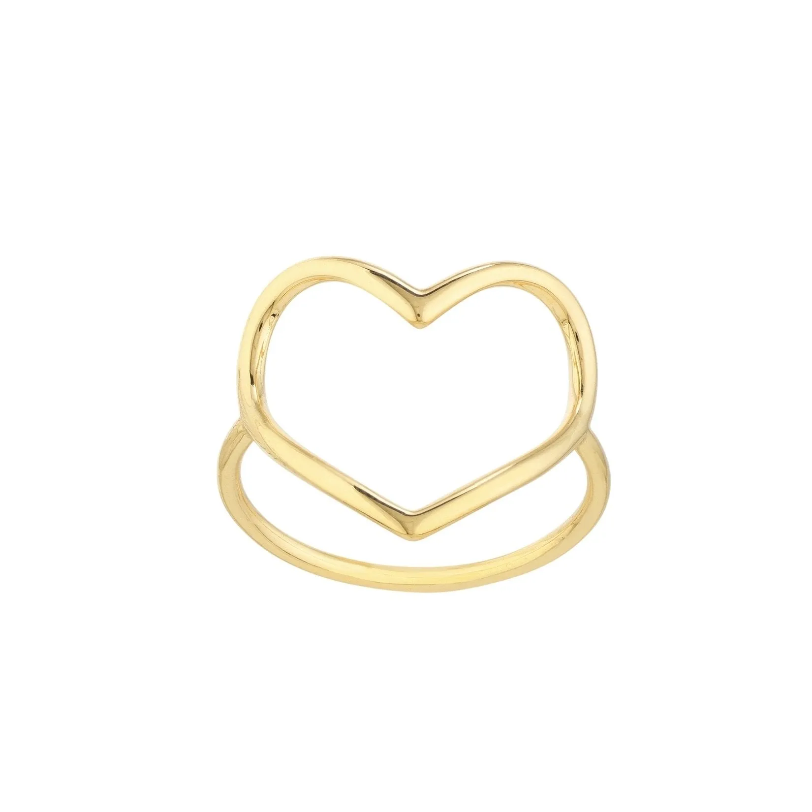 VERMEIL OPEN HEART RING
