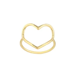 VERMEIL OPEN HEART RING