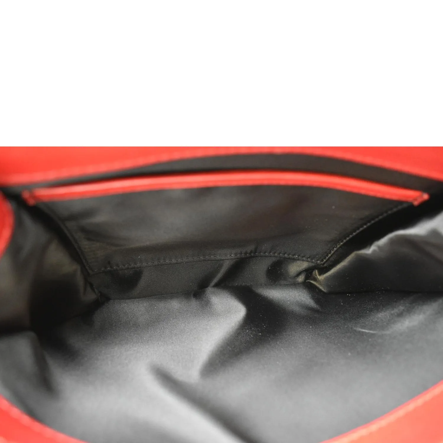 VERSACE Medusa Calfskin Leather Chain Clutch Bag Red