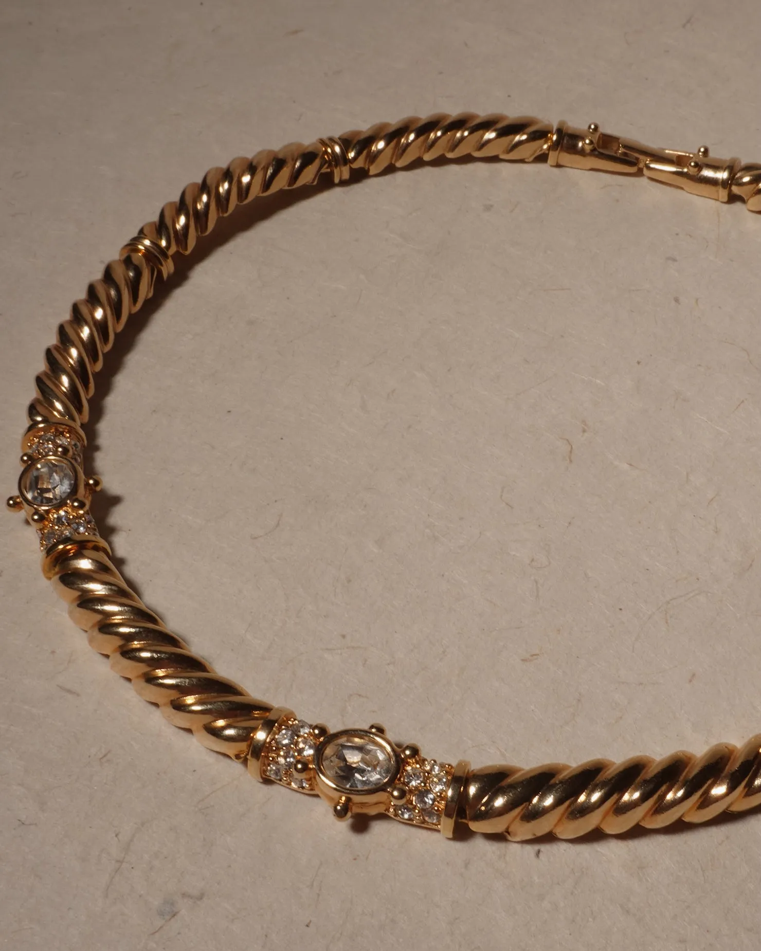 Vintage Segmented Crystal Necklace