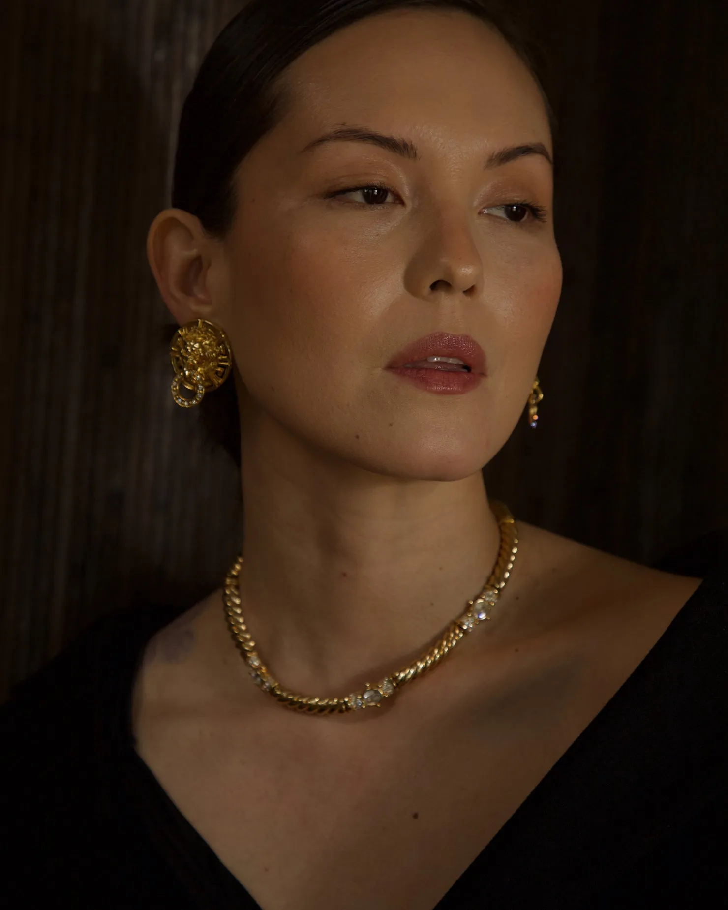 Vintage Segmented Crystal Necklace