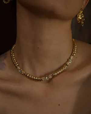 Vintage Segmented Crystal Necklace